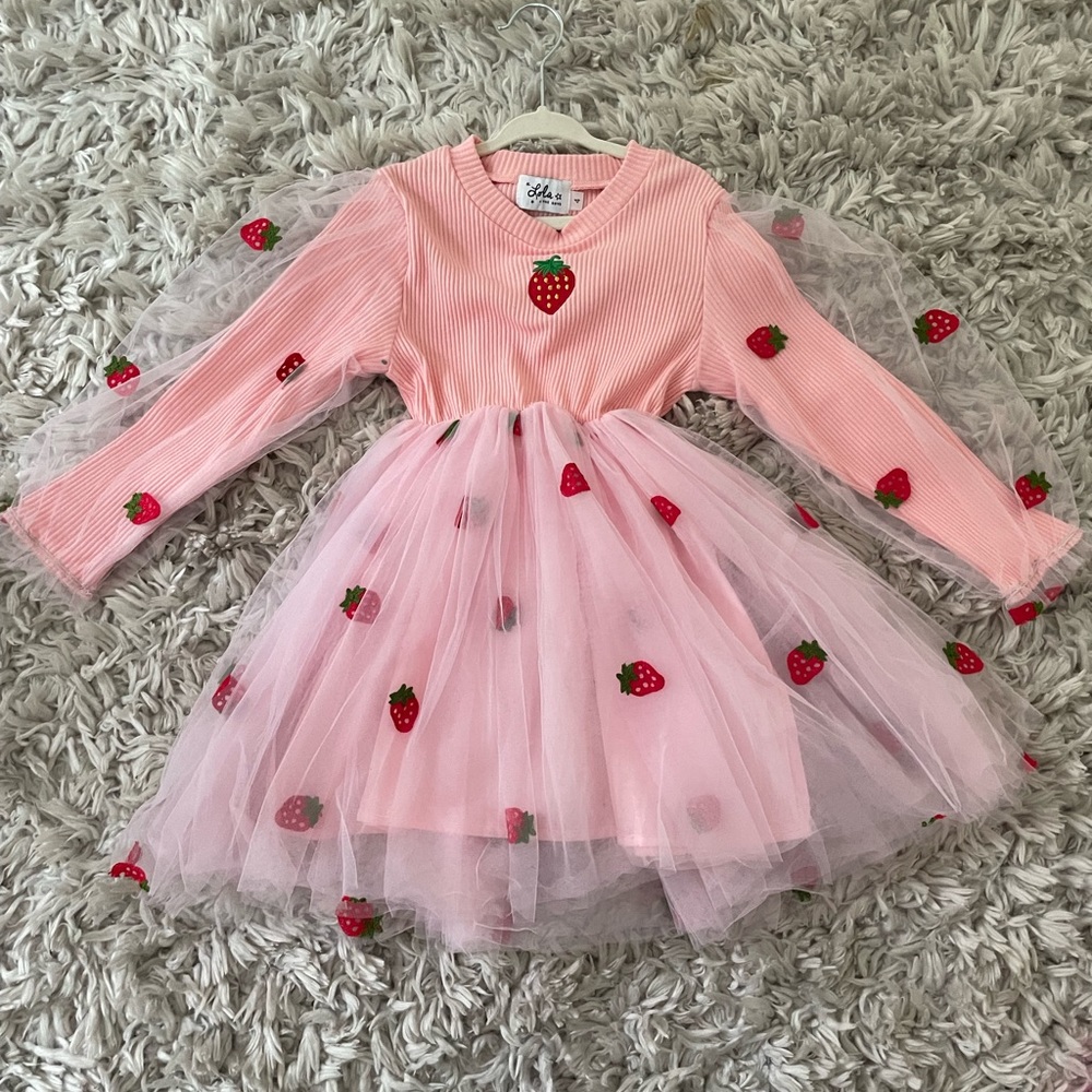 Lola and the Boys Strawberry Tulle Dress Size 4
